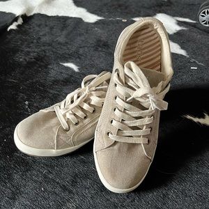 Taos Star natural Hemp Color Wash Canvas Low Top Sneakers Shoes Women's Size 9.5